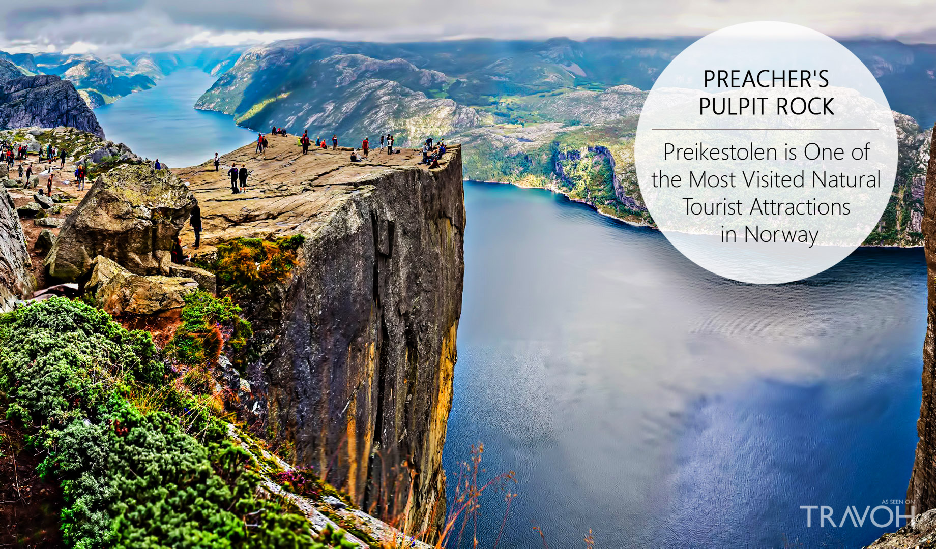 Preachers Pulpit Rock - Preikestolen is One of the Most Visited Natural Tourist Attractions in Norway