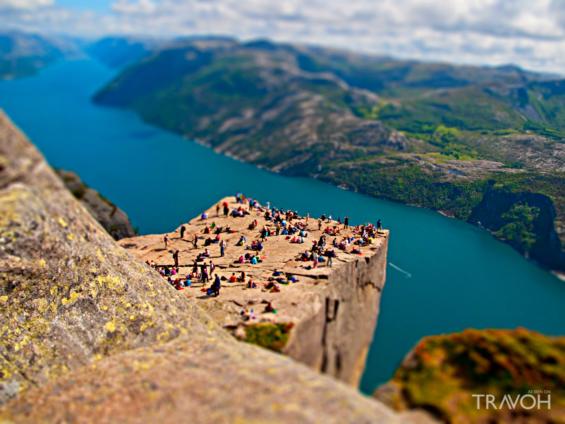 Preachers Pulpit Rock - Preikestolen is One of the Most Visited Natural Tourist Attractions in Norway