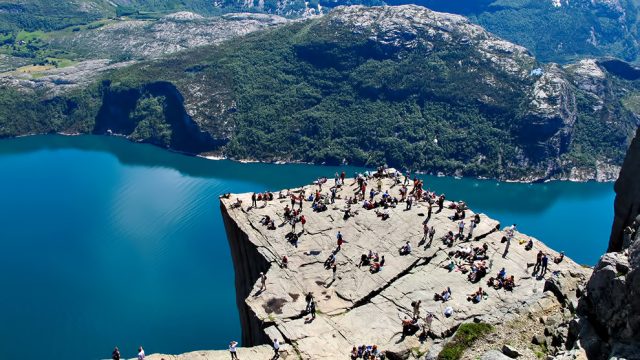 Preachers Pulpit Rock - Preikestolen is One of the Most Visited Natural Tourist Attractions in Norway