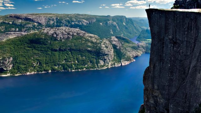 Preachers Pulpit Rock - Preikestolen is One of the Most Visited Natural Tourist Attractions in Norway