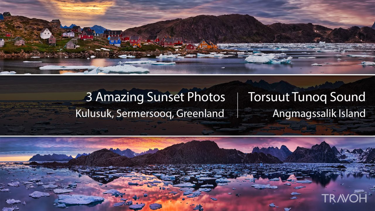 Experience Amazing Arctic Sunsets in Kulusuk, Greenland at Torsuut Tunoq Sound