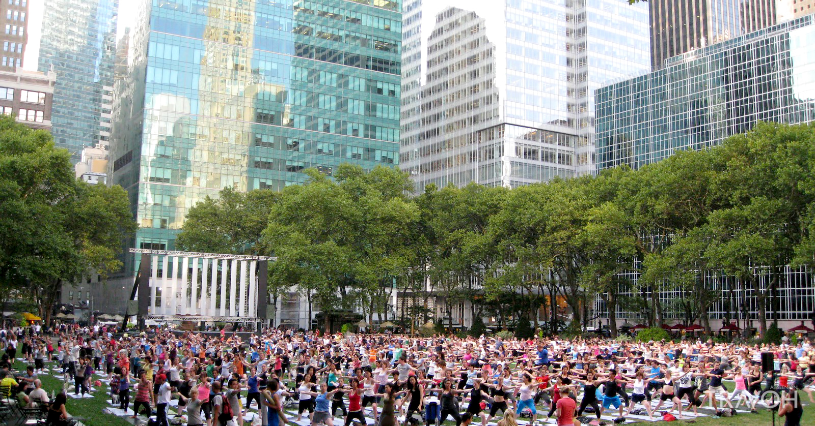 Drop-in to a Yoga Class in Bryant Park, New York