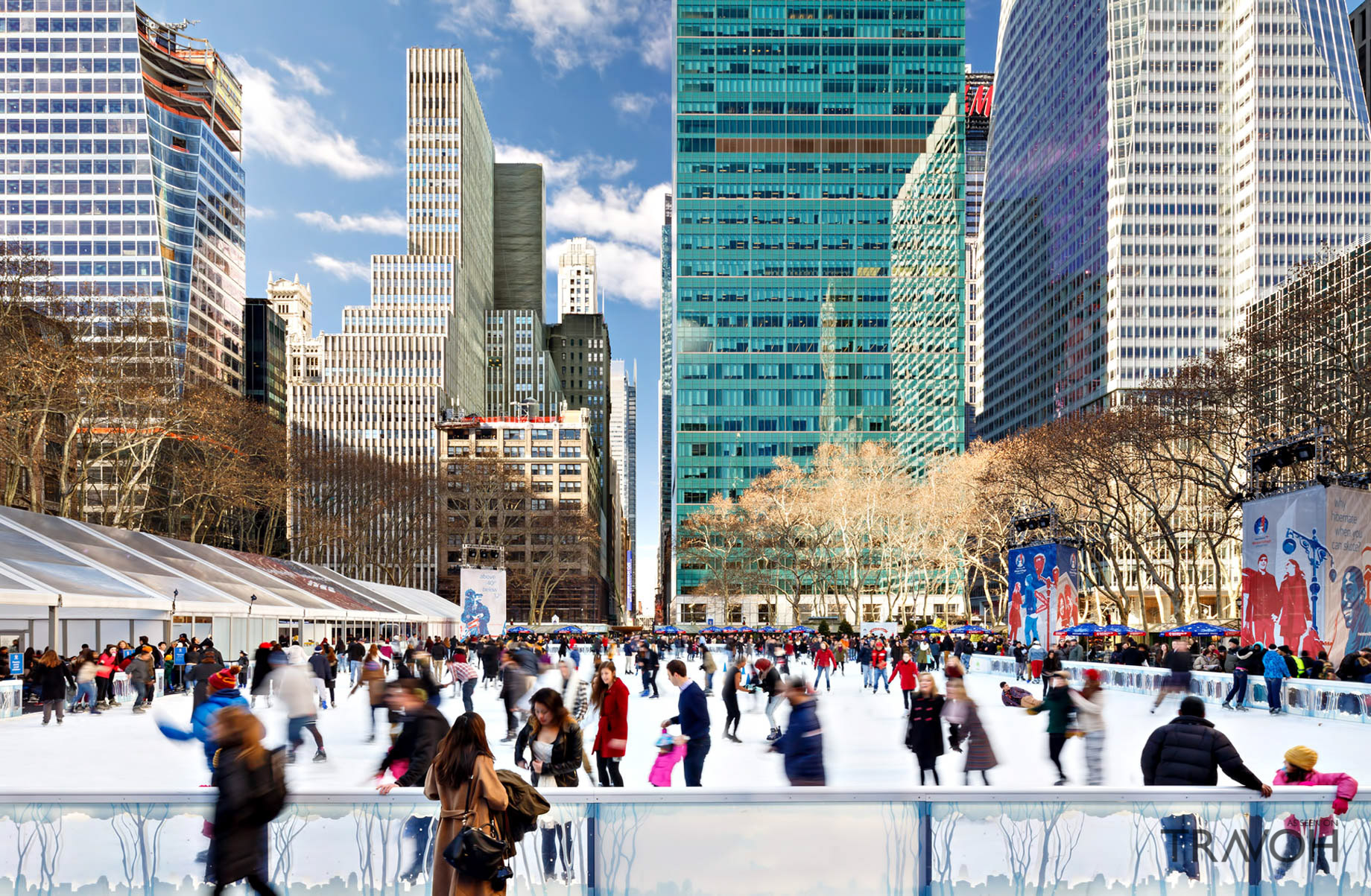 Skating at Bryant Park in New York City