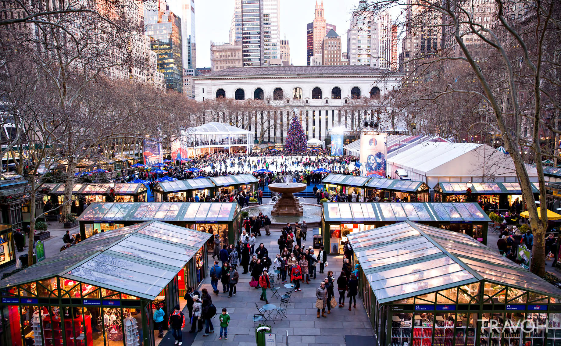 The Bryant Park Winter Village in New York City