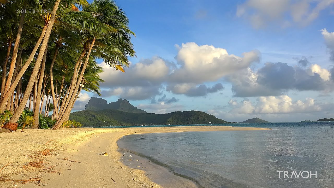Bora Bora - Day to Night Timelapse - Beach, Sea, Sunset - Motu Tane, French Polynesia - 4K Travel