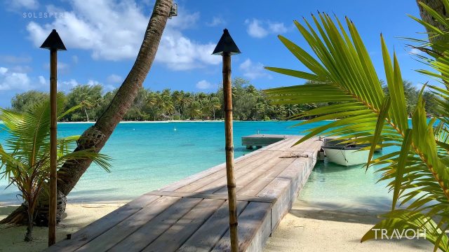 Electro House Music - Walking - Exploring - Motu Tane, Bora Bora, French Polynesia - 4K Travel