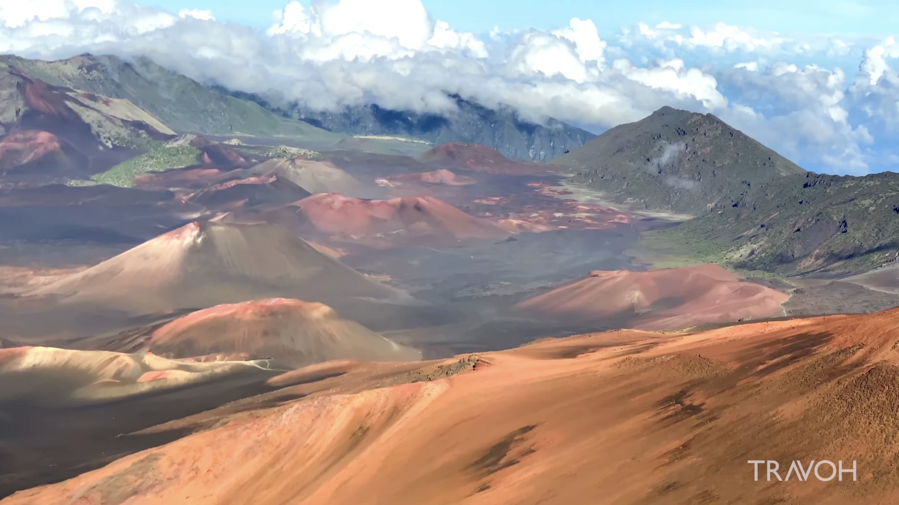 Haleakala National Park Volcano Panoramic Views Above The Clouds - Maui, Hawaii, USA - 4K Travel