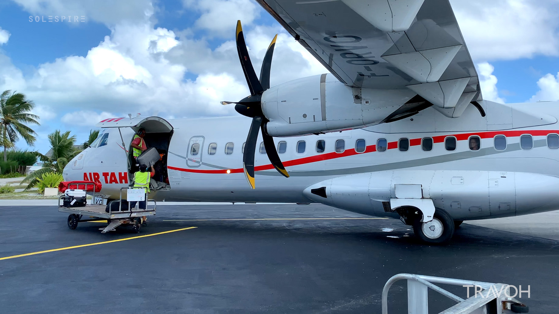 Airplane Landed - Bora Bora Airport - Motu Tane Private Island Vacation - French Polynesia - Travel