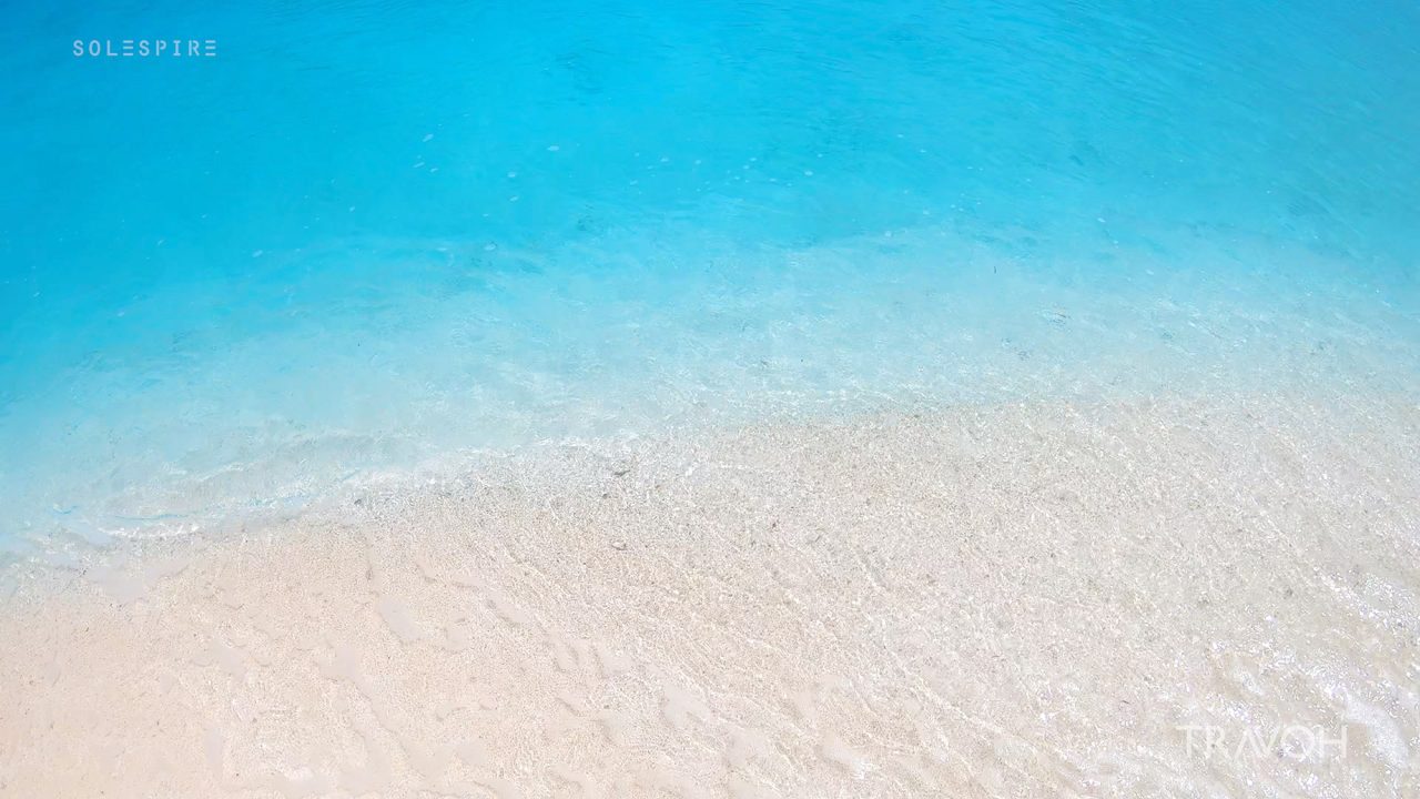 Sandbar Beach - Crystal Blue Calm Waves - Motu Tane Island - Bora Bora, French Polynesia - 4K Travel Video
