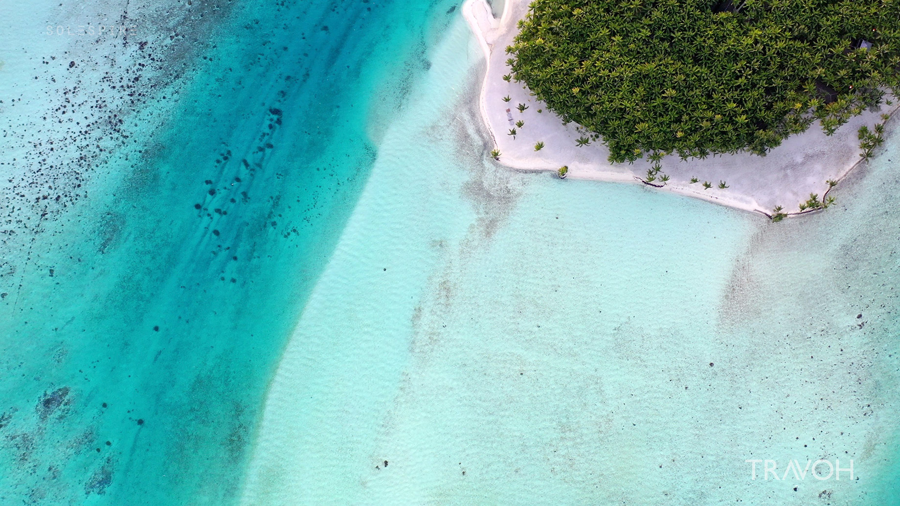 Earth's Ambient Beauty from the Sky - Motu Tane Island - Bora Bora, French Polynesia - 4K Travel Video