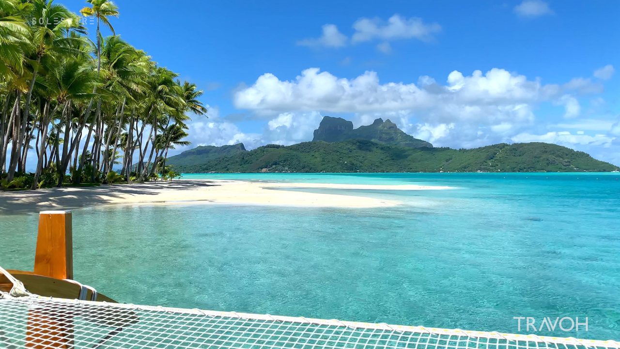 Soothing Arrival to Sandbar Shore – Motu Tane Island – Bora Bora, French Polynesia 🇵🇫 – 4K Travel Video