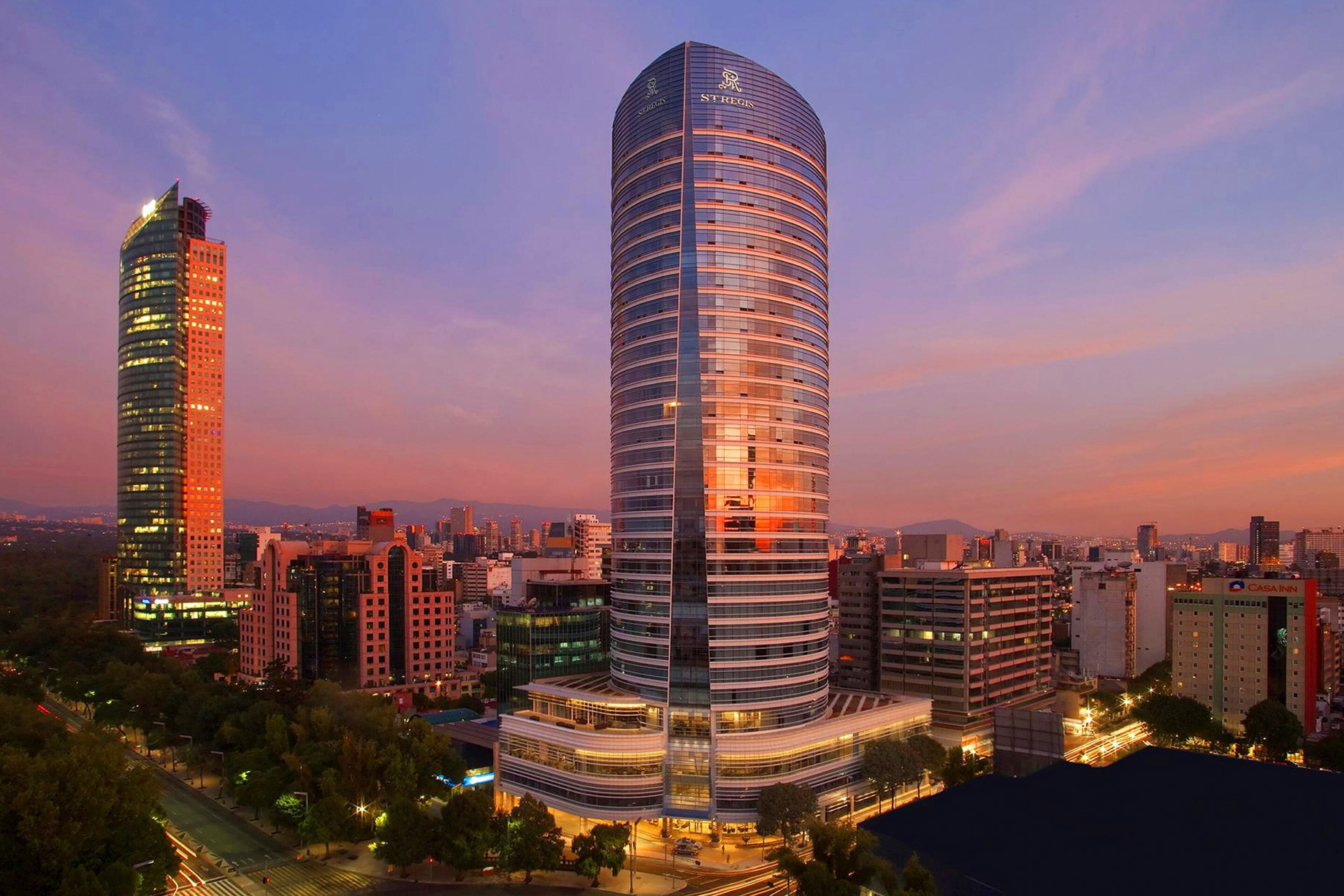 The St. Regis Mexico City Hotel - Mexico City, Mexico - Hotel Exterior Sunset