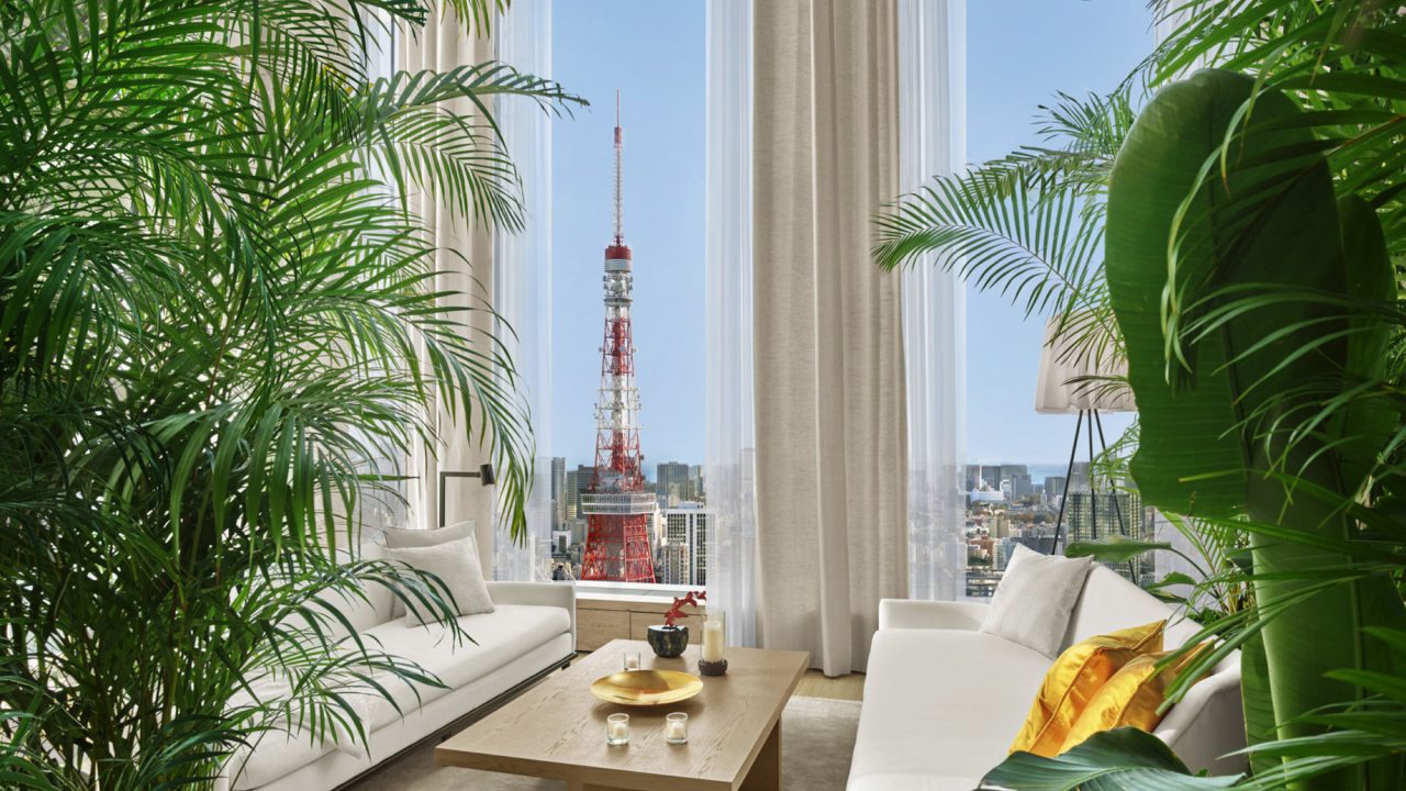 The Tokyo EDITION Toranomon Hotel - Tokyo, Japan - Lobby Bar Tokyo Tower View