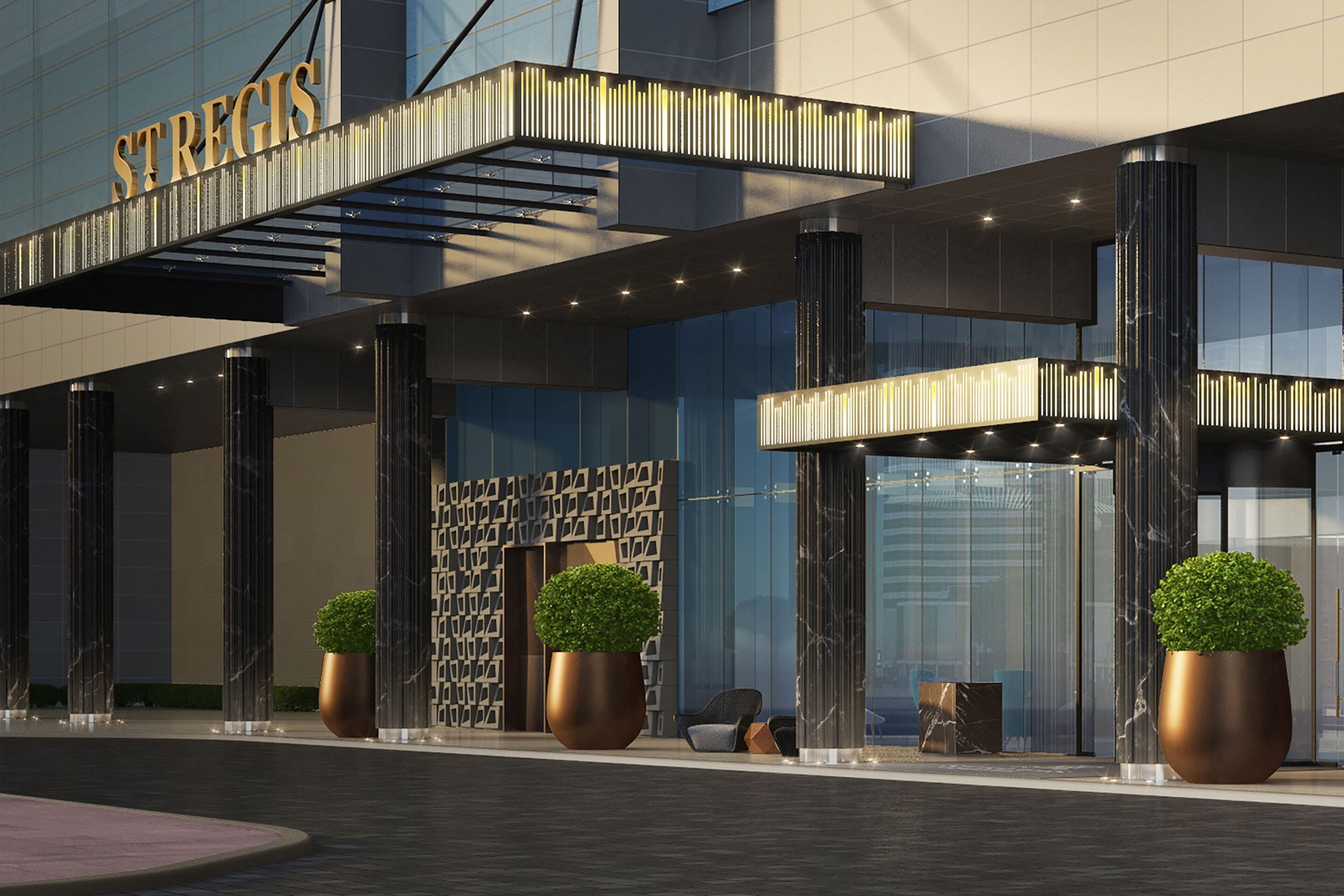 The St. Regis Downtown Dubai Hotel - Dubai, UAE - Hotel Front Entrance