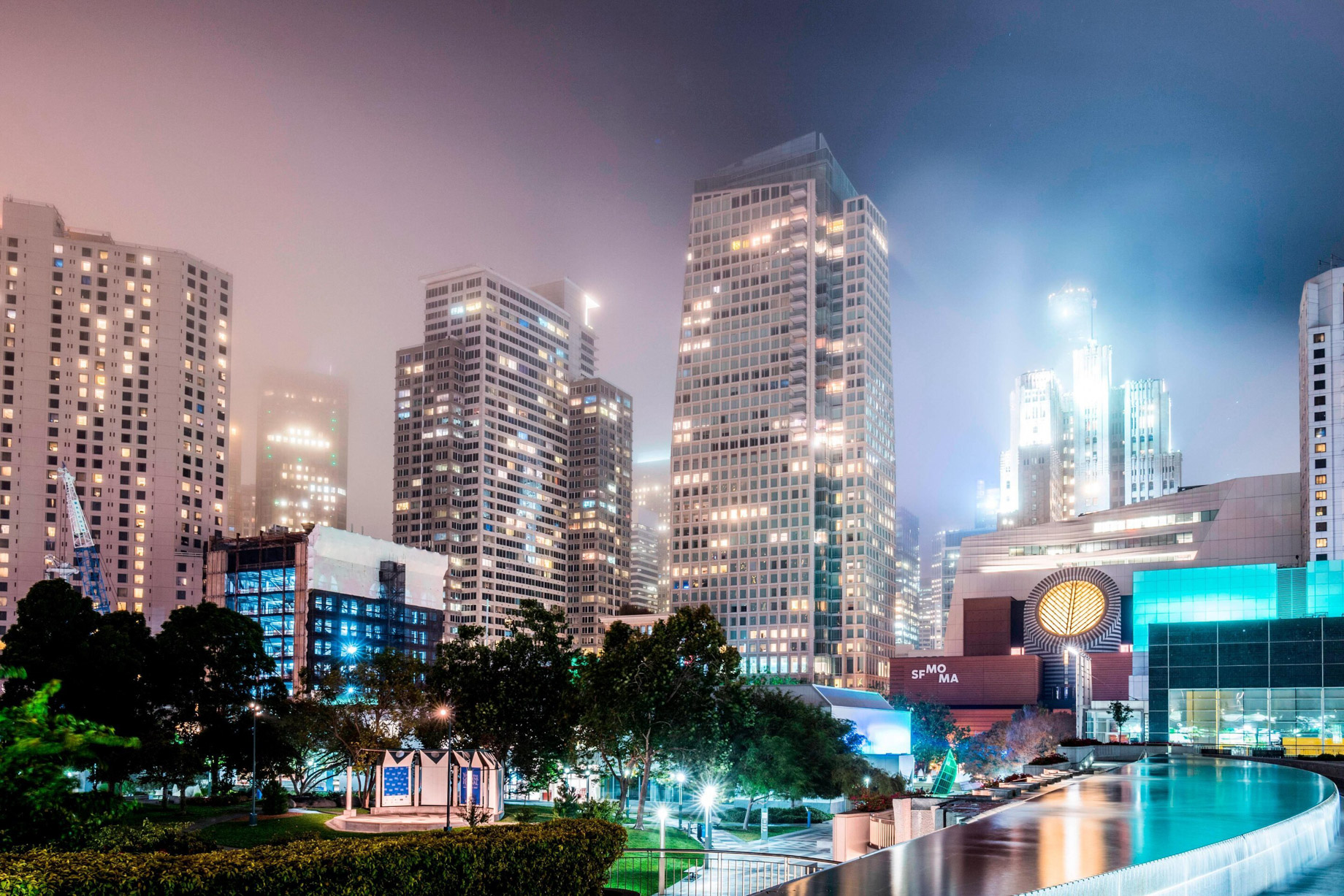 The St. Regis San Francisco Hotel – San Francisco, CA, USA – Hotel Exterior Night
