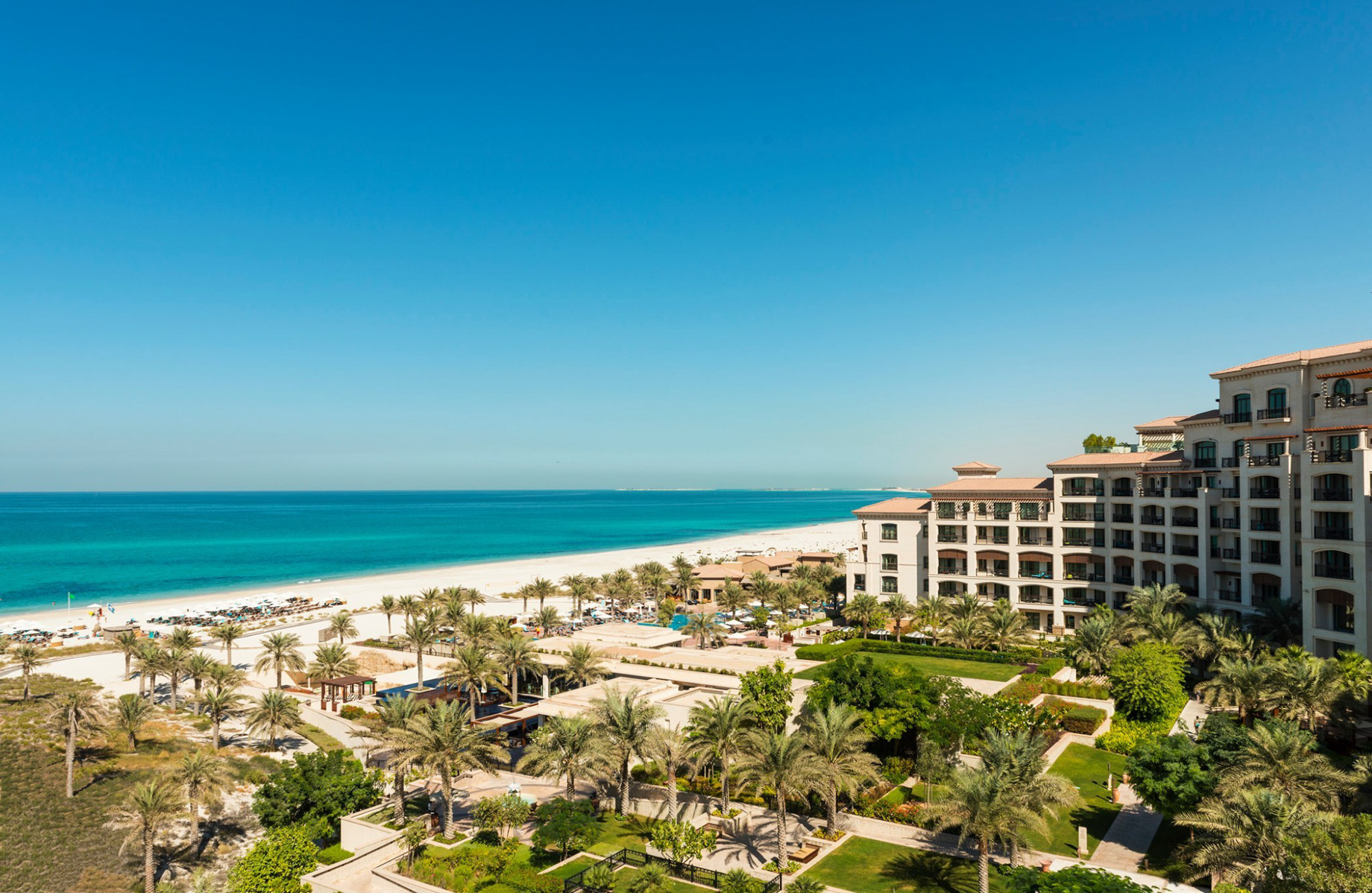 The St. Regis Saadiyat Island Resort – Abu Dhabi, UAE – Resort Beach View Aerial