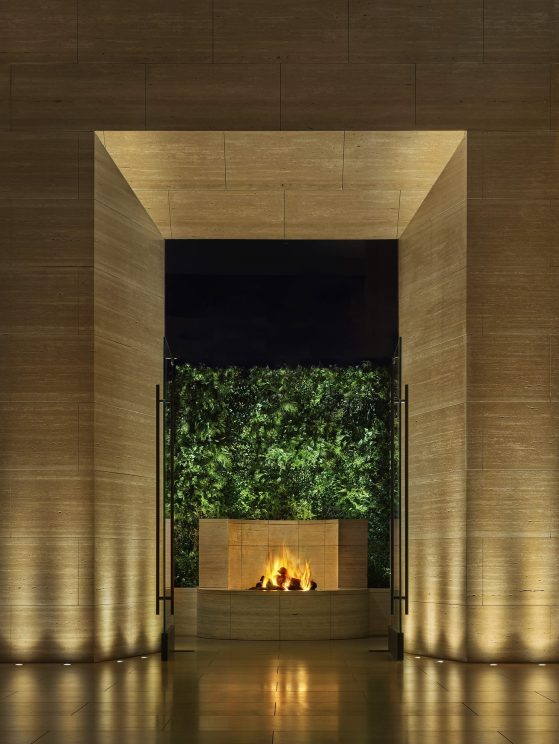 The West Hollywood EDITION Hotel - West Hollywood, CA, USA - Lobby Fireplace
