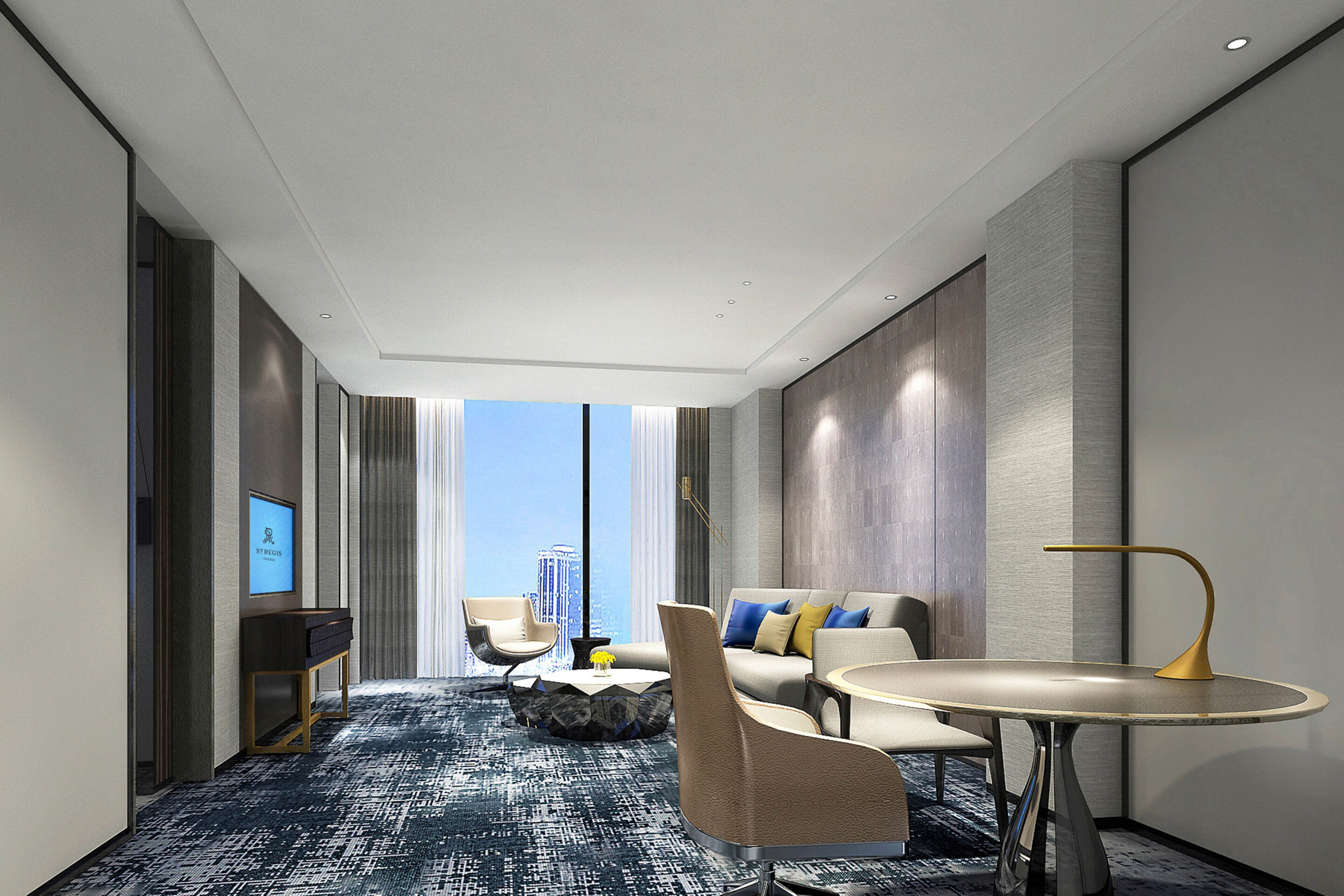 The St. Regis Chicago Hotel – Chicago, IL, USA – St. Regis Suite Living Area