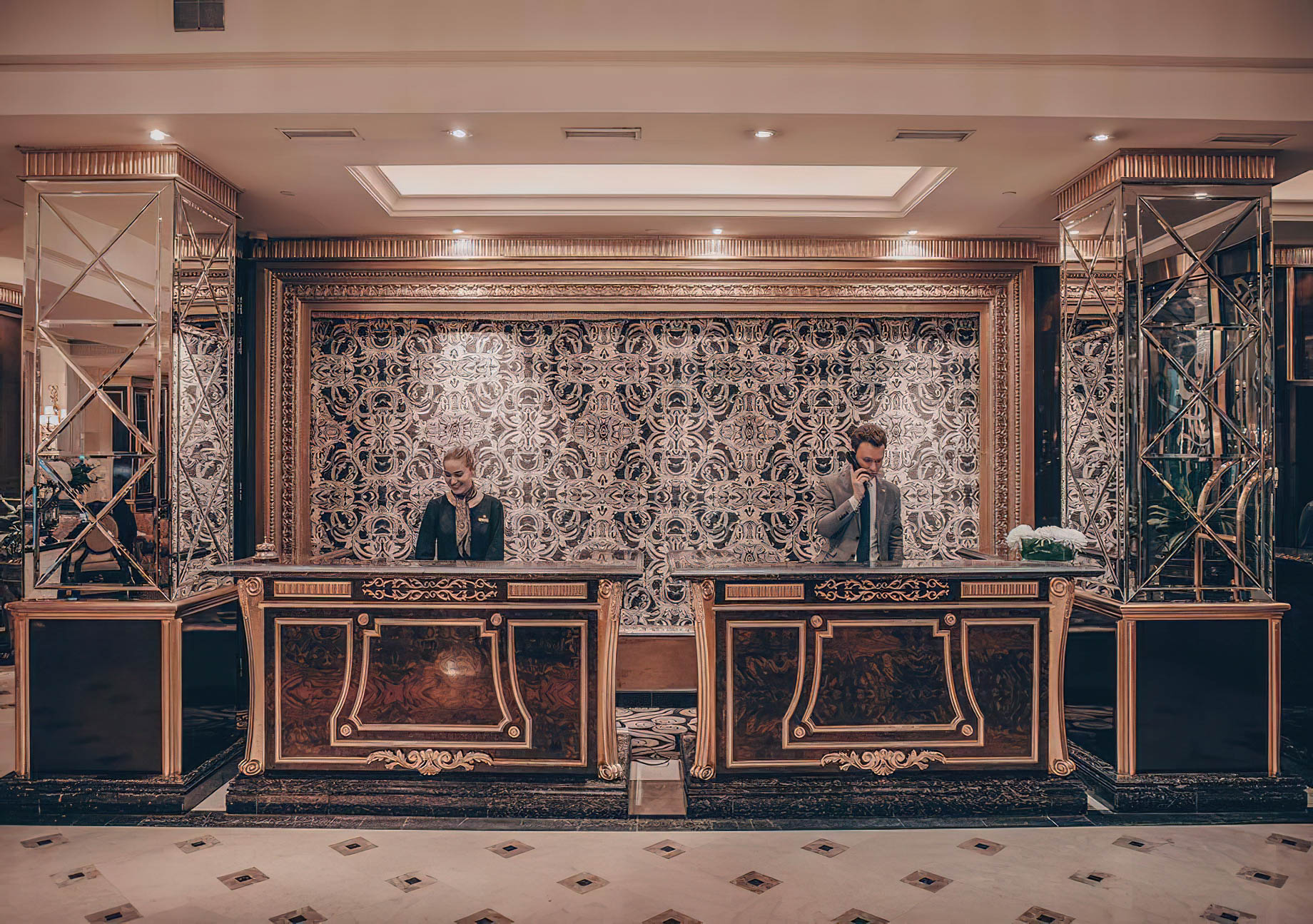 The St. Regis Moscow Nikolskaya Hotel – Moscow, Russia – Lobby Reception Desk