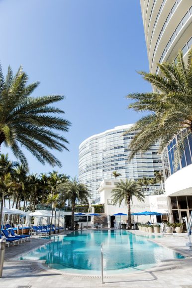 The St. Regis Bal Harbour Resort - Miami Beach, FL, USA - Resort Pool Deck Tower View