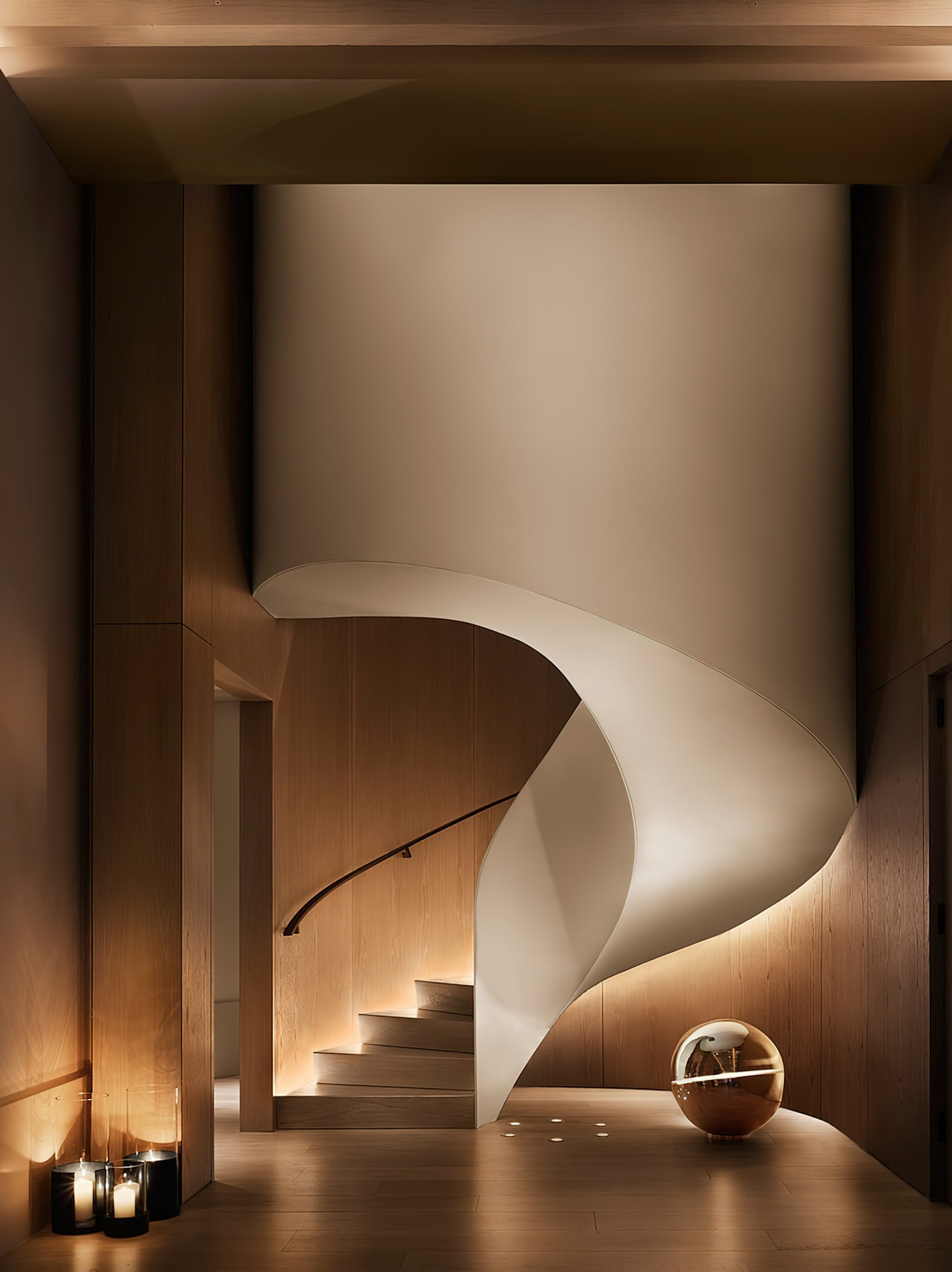 The New York EDITION Hotel – New York, NY, USA – Artistic Lobby Staircase