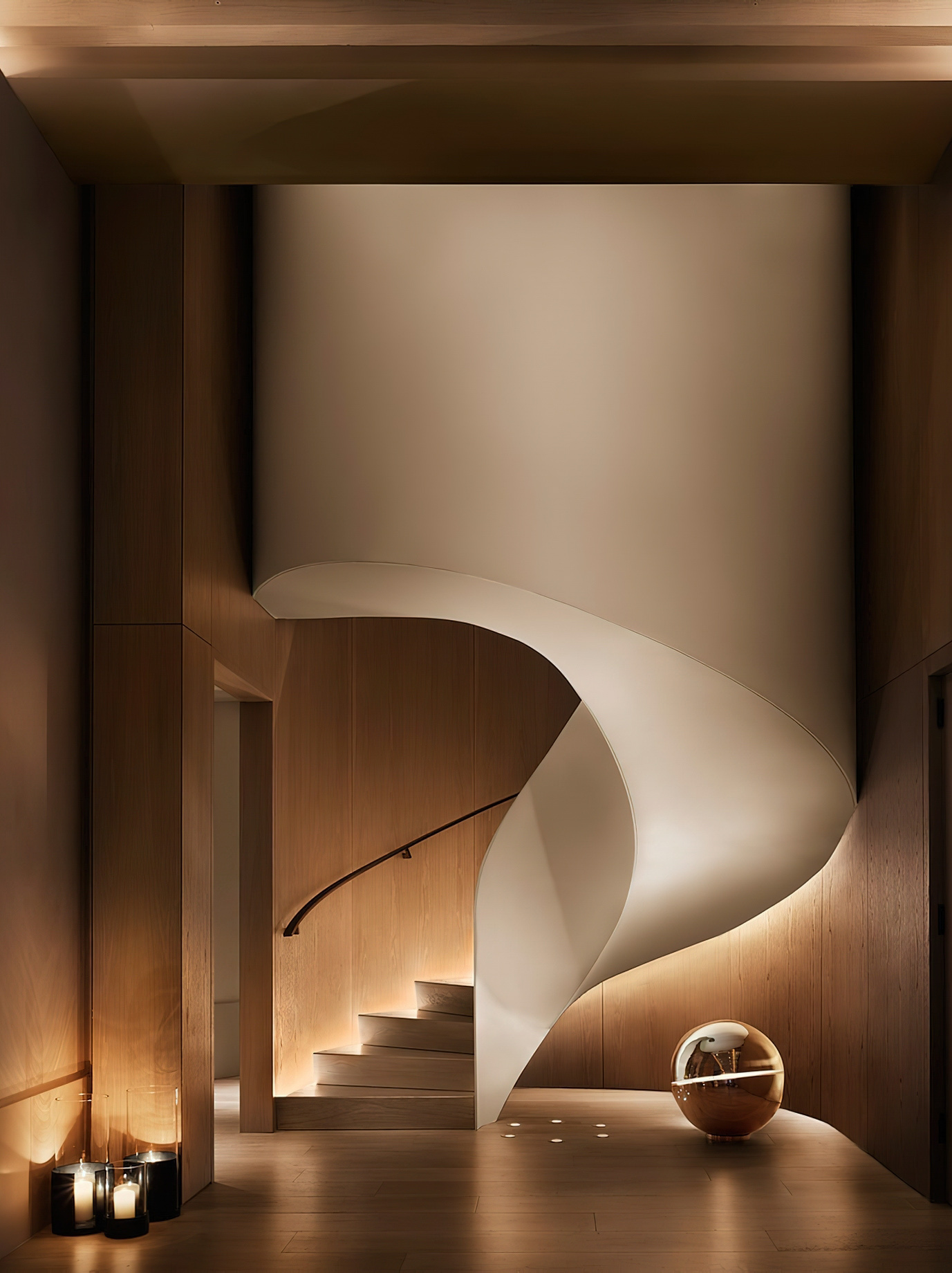 The New York EDITION Hotel - New York, NY, USA - Artistic Lobby Staircase