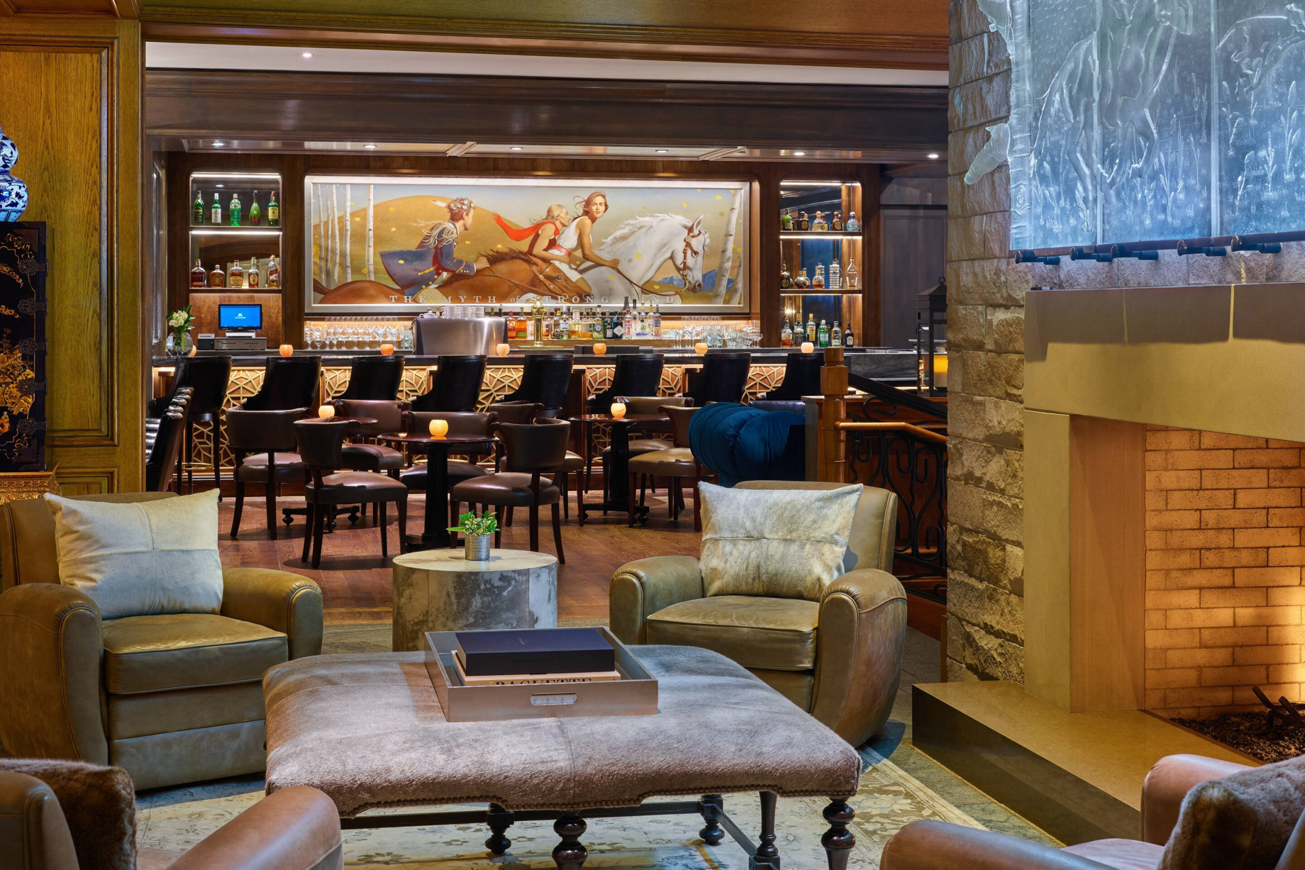 The St. Regis Aspen Resort – Aspen, CO, USA – Mountain Social Bar and Lounge Seating