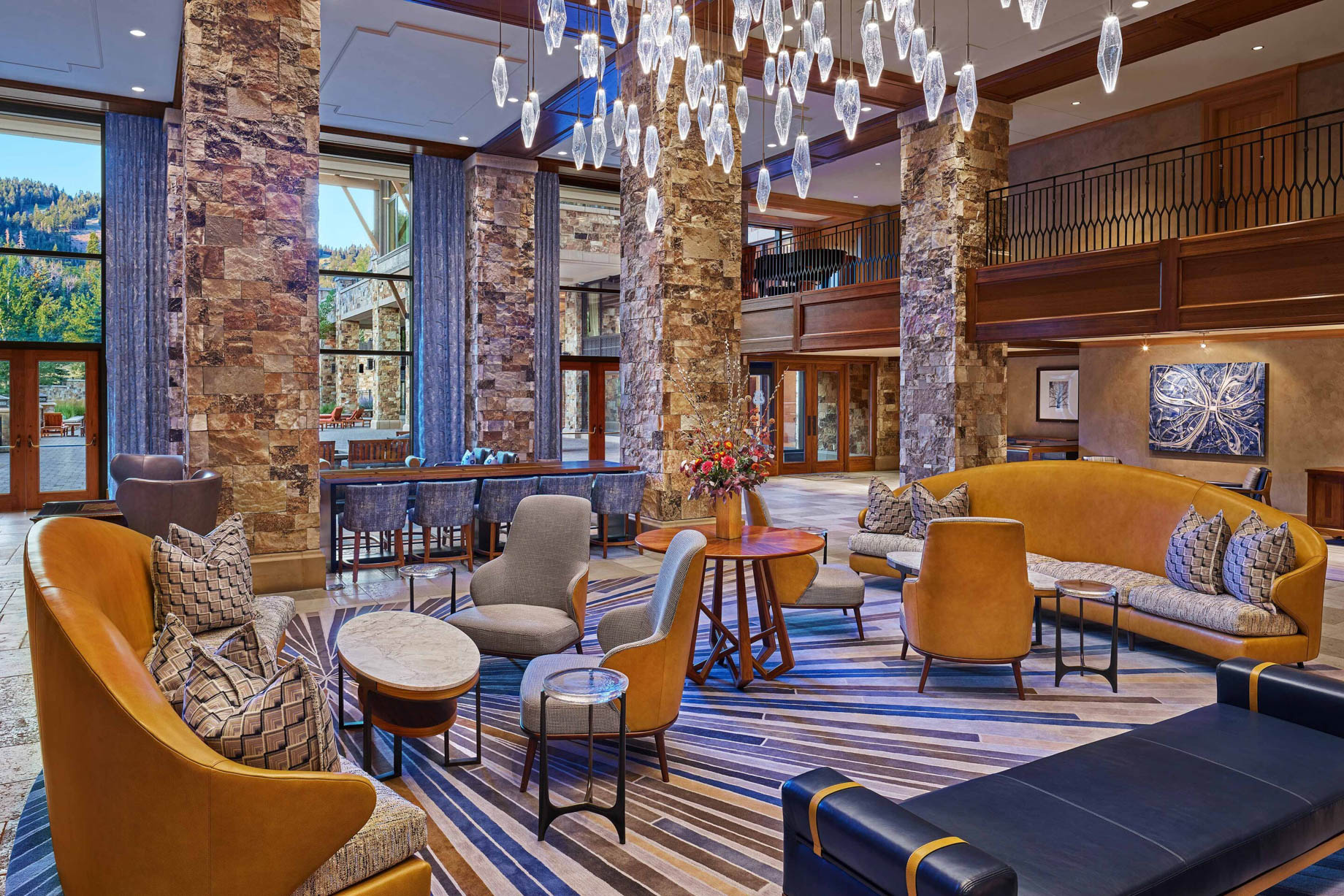 The St. Regis Deer Valley Resort – Park City, UT, USA – Lobby Interior Seating