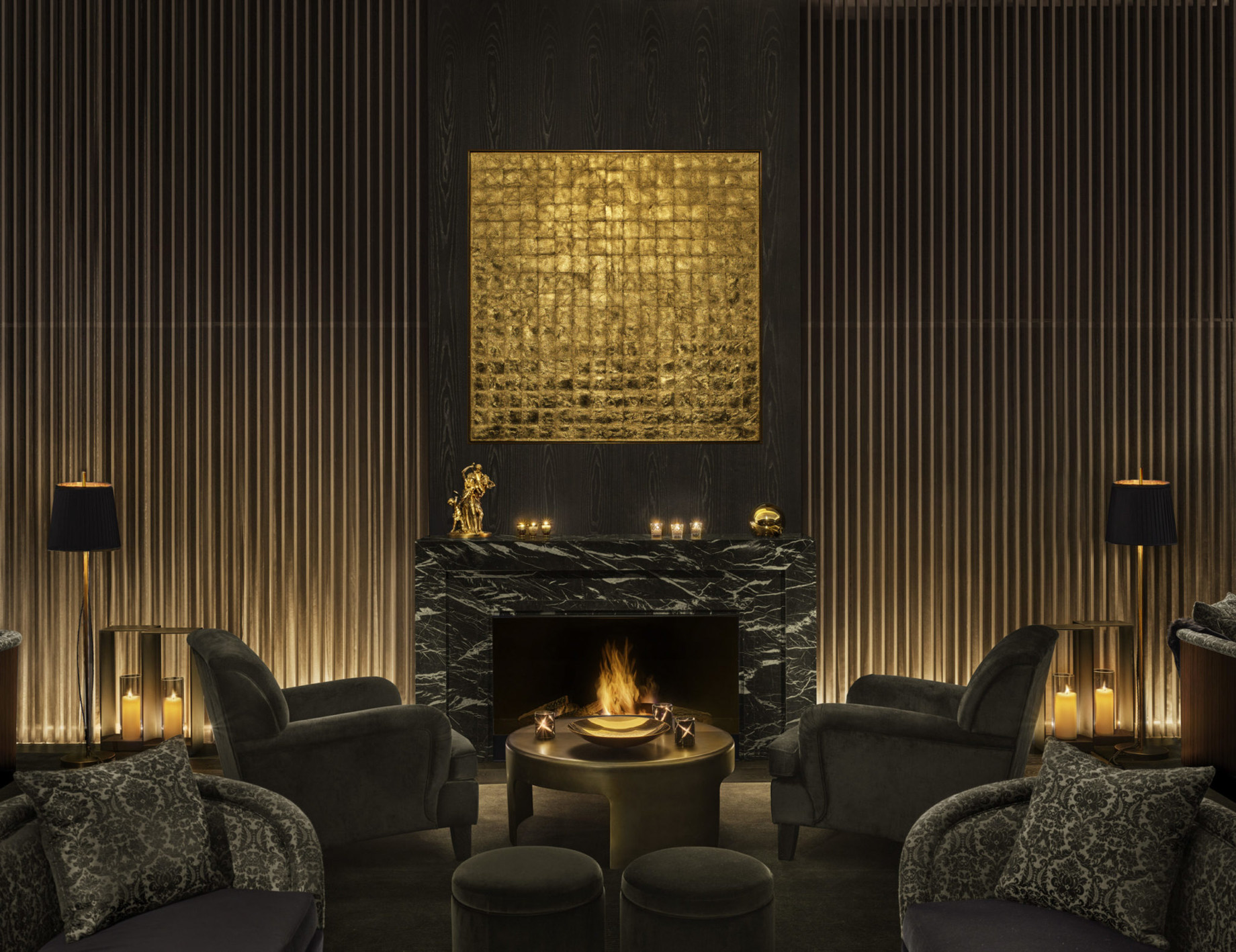 The Tokyo EDITION Toranomon Hotel – Tokyo, Japan – Gold Bar Fireplace Lounge