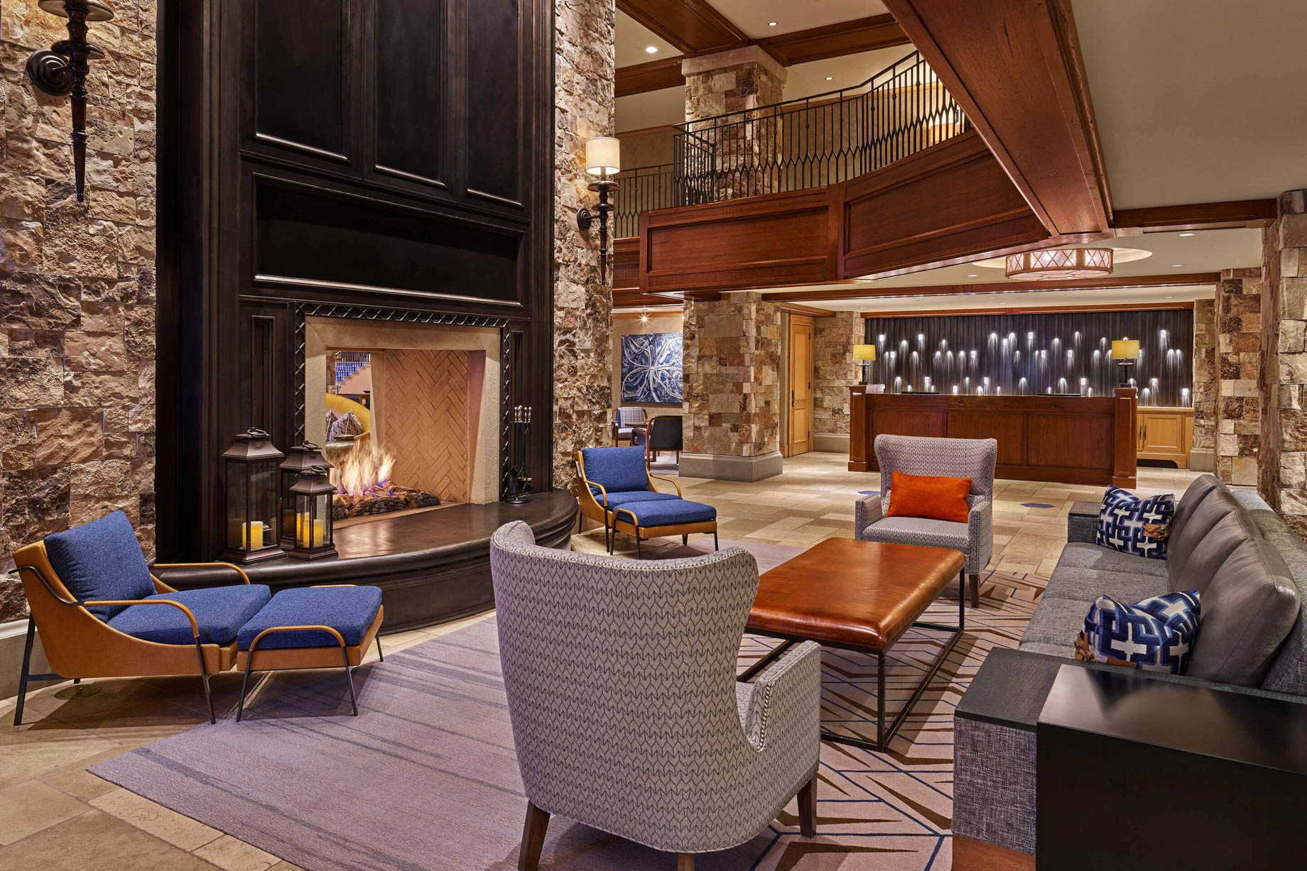 The St. Regis Deer Valley Resort – Park City, UT, USA – Lobby Fireplace
