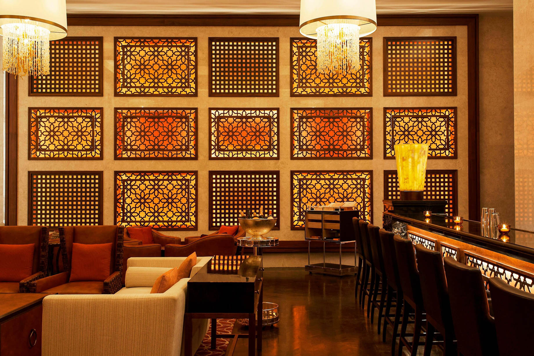 The St. Regis Saadiyat Island Resort - Abu Dhabi, UAE - The Manhattan Lounge Mashrabiya