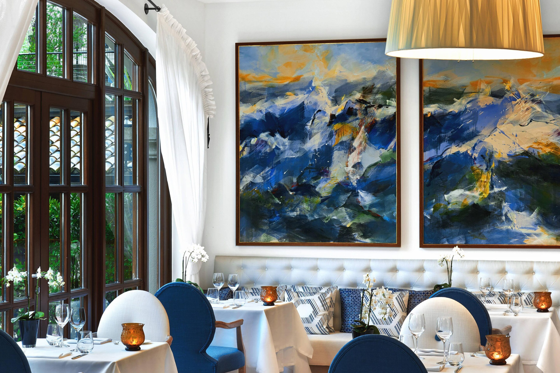 The St. Regis Mardavall Mallorca Resort – Palma de Mallorca, Spain – Aqua Restaurant Interior Decor