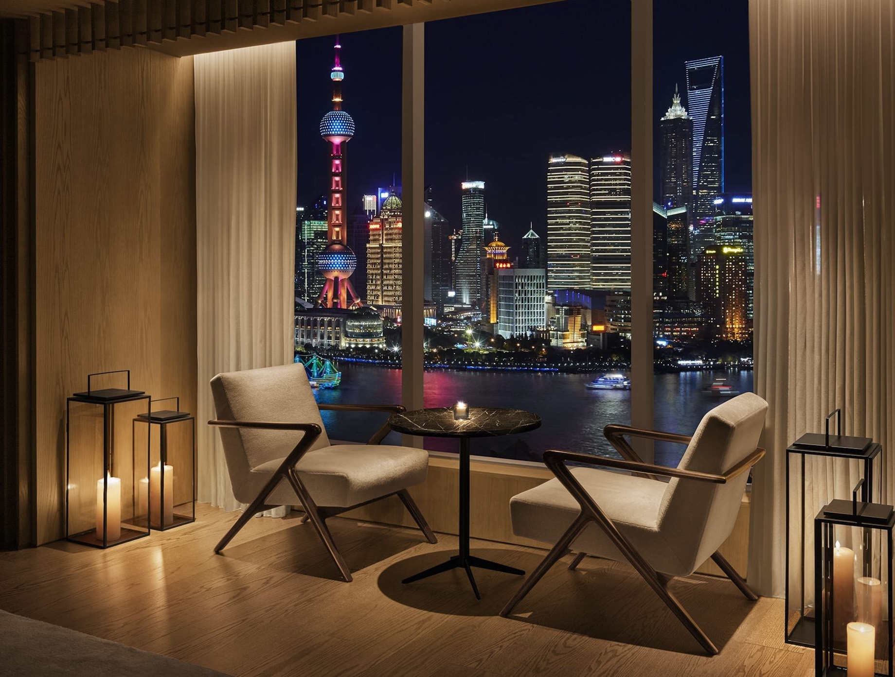 The Shanghai EDITION Hotel – Shanghai, China – Punch Room Night View
