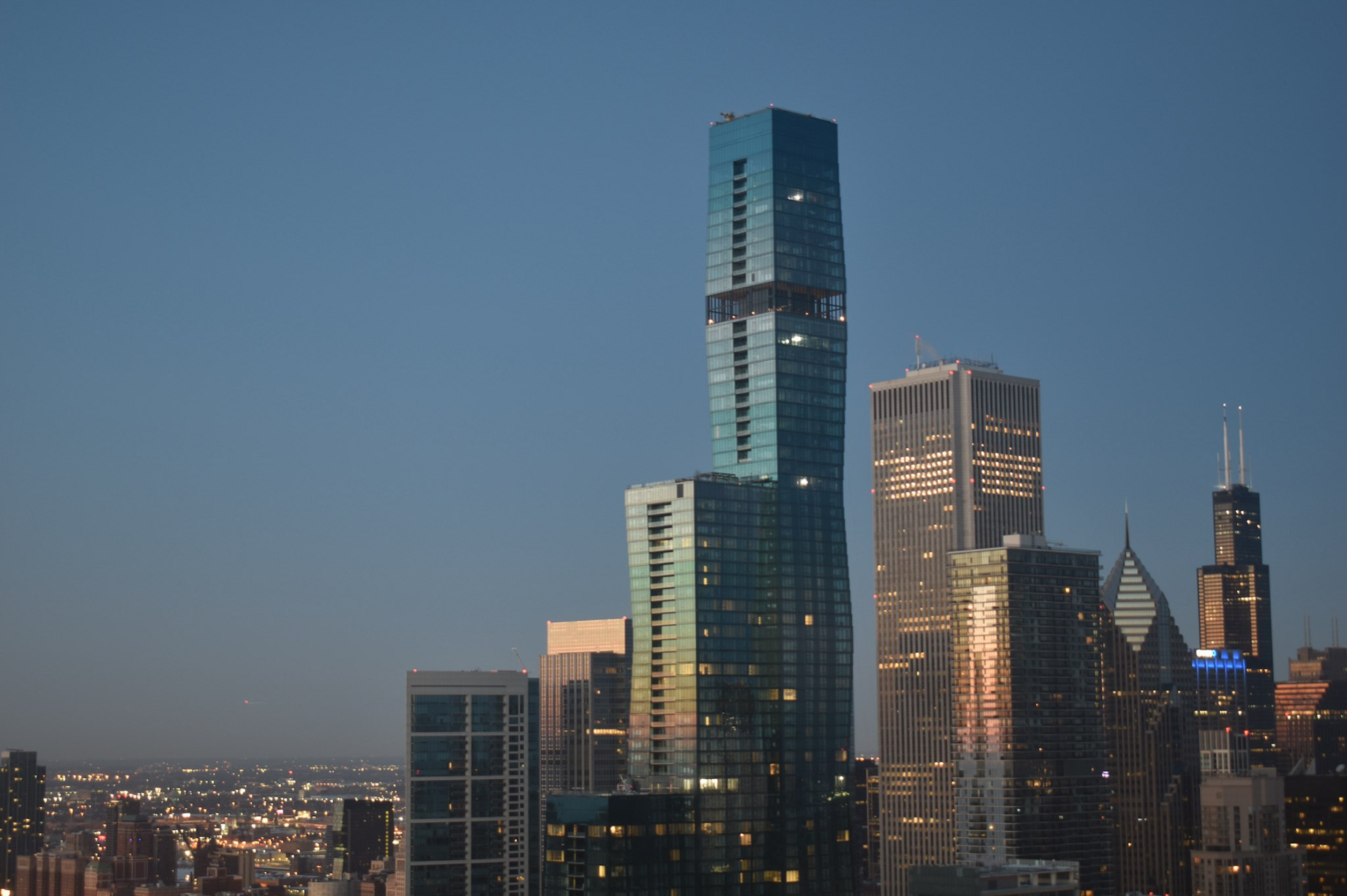 The St. Regis Chicago Hotel - Chicago, IL, USA - Tower at Dusk