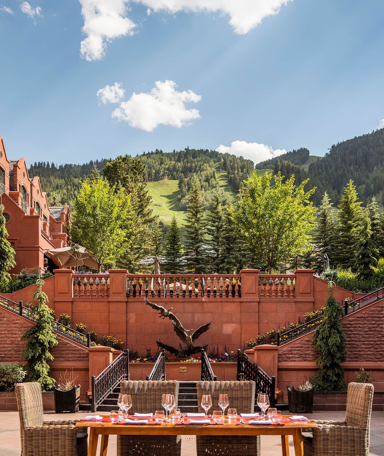 The St. Regis Aspen Resort – Aspen, CO, USA – Dining Outside with Mountain View