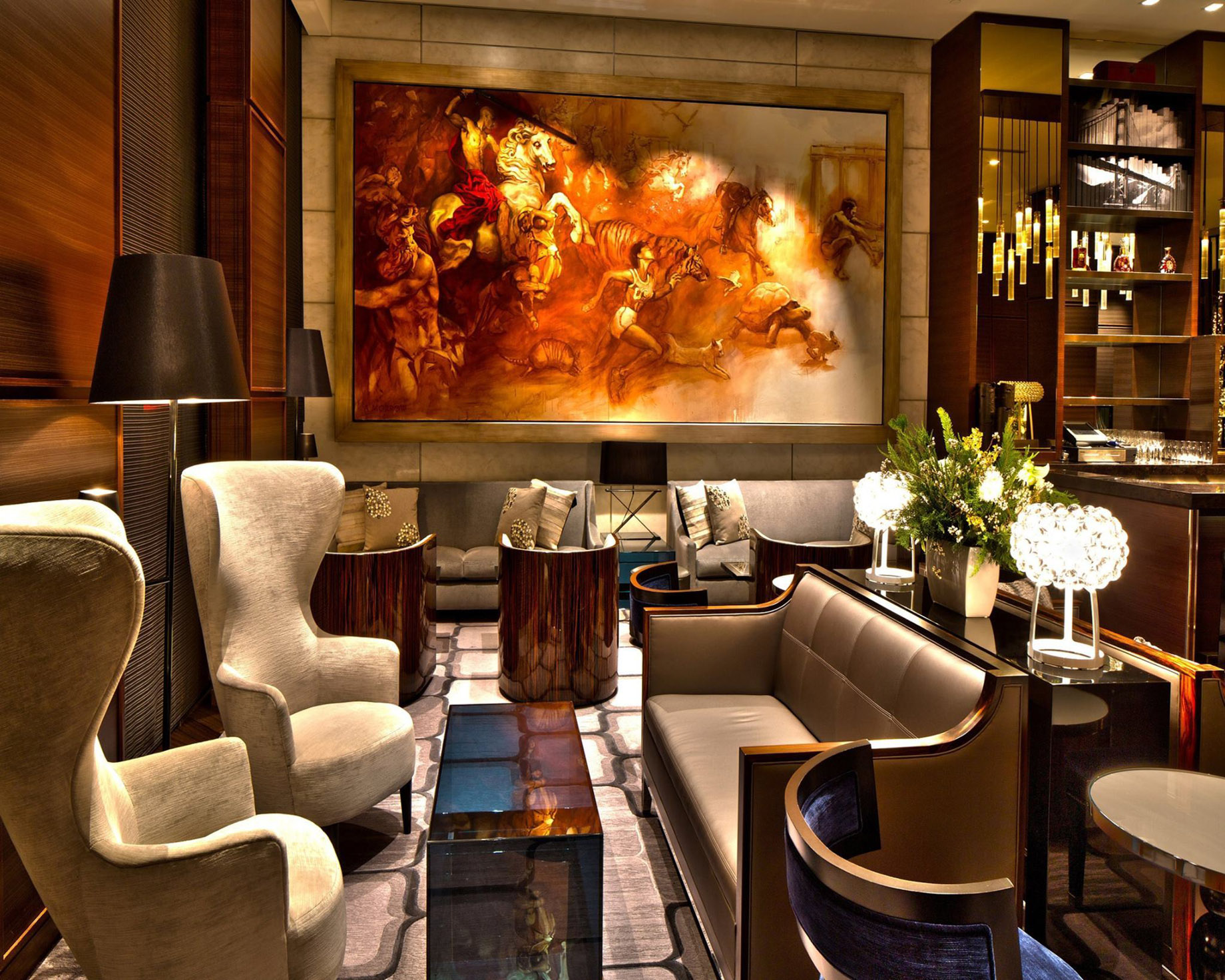 The St. Regis San Francisco Hotel - San Francisco, CA, USA - Lobby Bar Mural by Andrew Morrow_