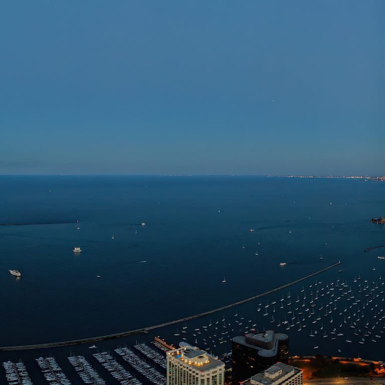 The St. Regis Chicago Hotel – Chicago, IL, USA – Night Lake View Marina