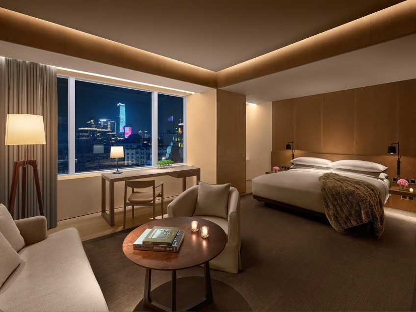 The Shanghai EDITION Hotel - Shanghai, China - Deluxe Room One King Night View