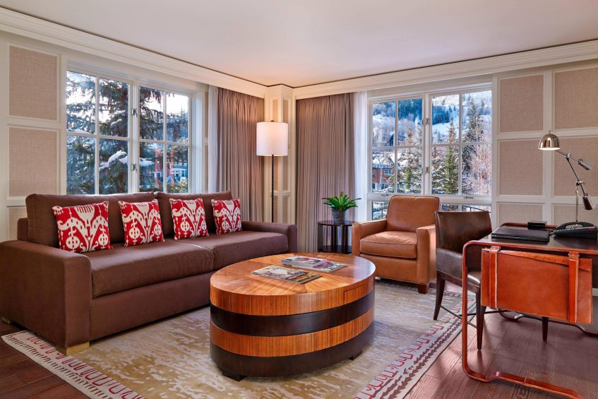 The St. Regis Aspen Resort - Aspen, CO, USA - One Bedroom Suite Living Room