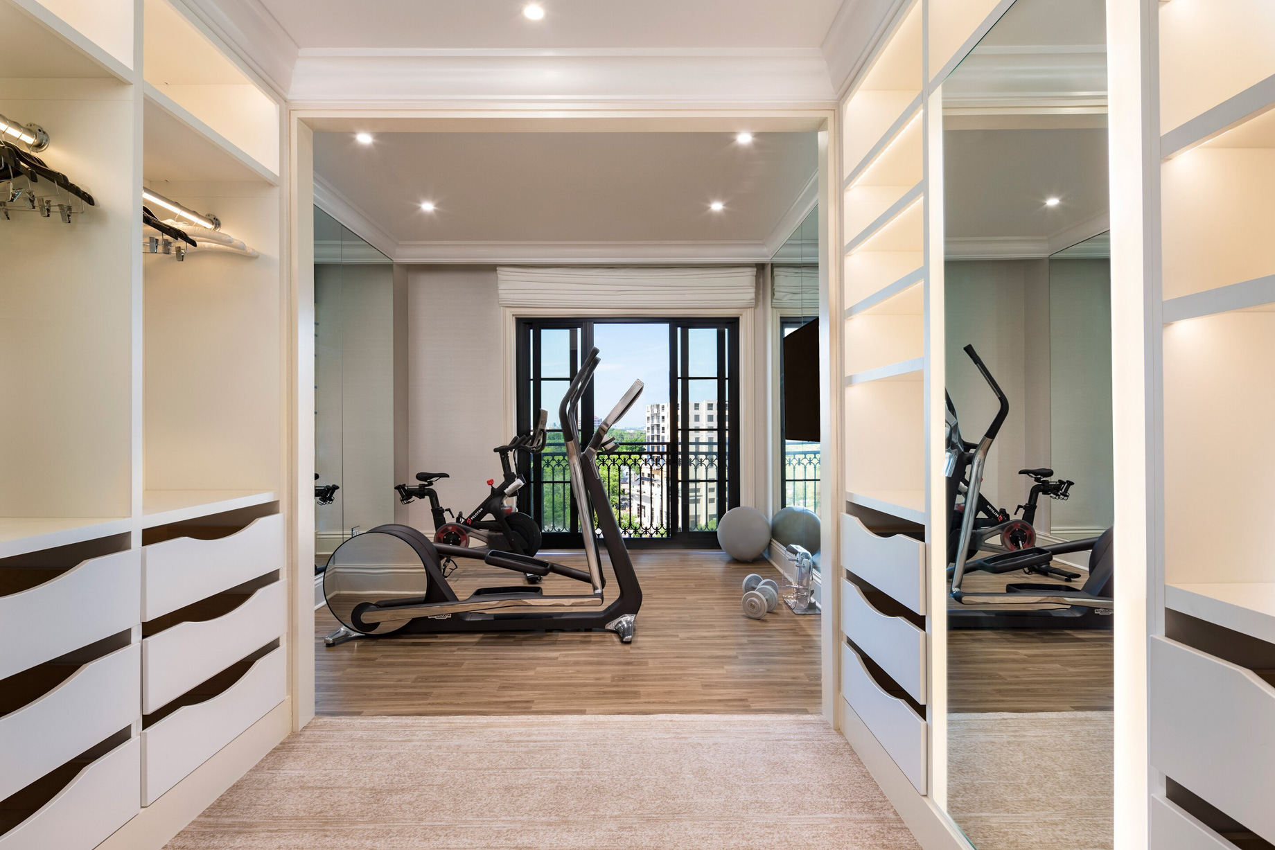 The St. Regis Atlanta Hotel – Atlanta, GA, USA – Empire Suite Walk In Closet and Fitness Studio