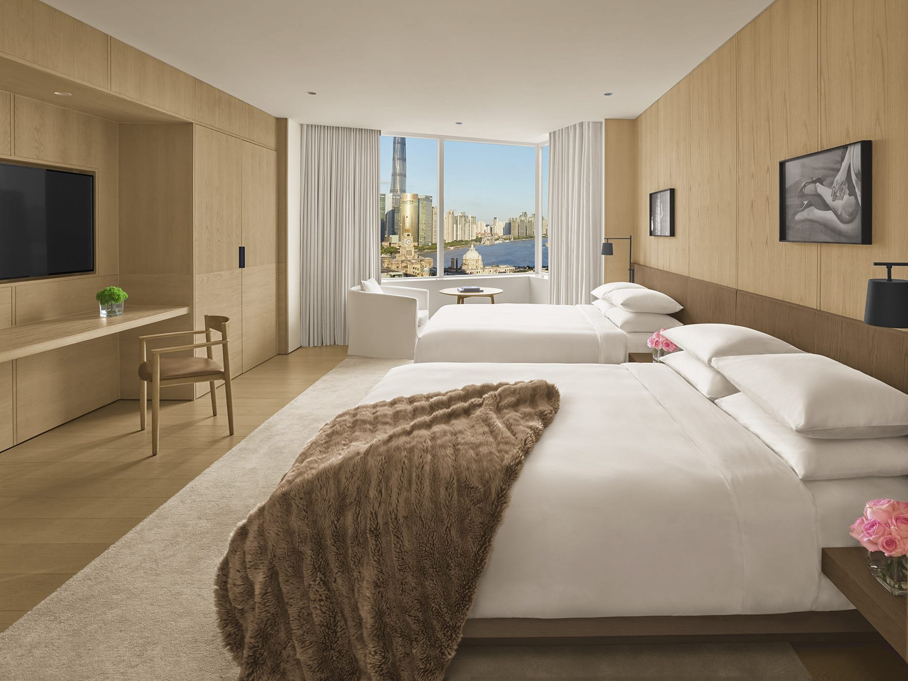 The Shanghai EDITION Hotel – Shanghai, China – Grand Bund View Bedroom Double Queen
