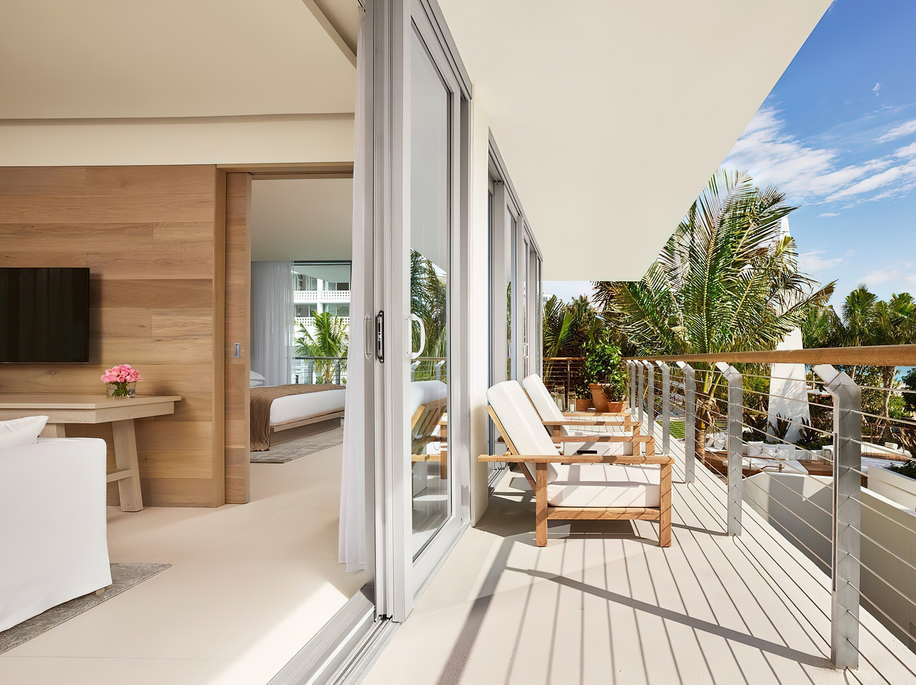 The Miami Beach EDITION Hotel – Miami Beach, FL, USA – Bungalow Oceanfront Suite Deck View