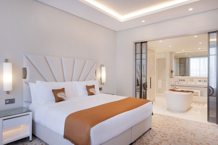 The St. Regis Dubai The Palm Jumeirah Hotel - Dubai, UAE - Metropolitan Suite Bedroom and Bathroom