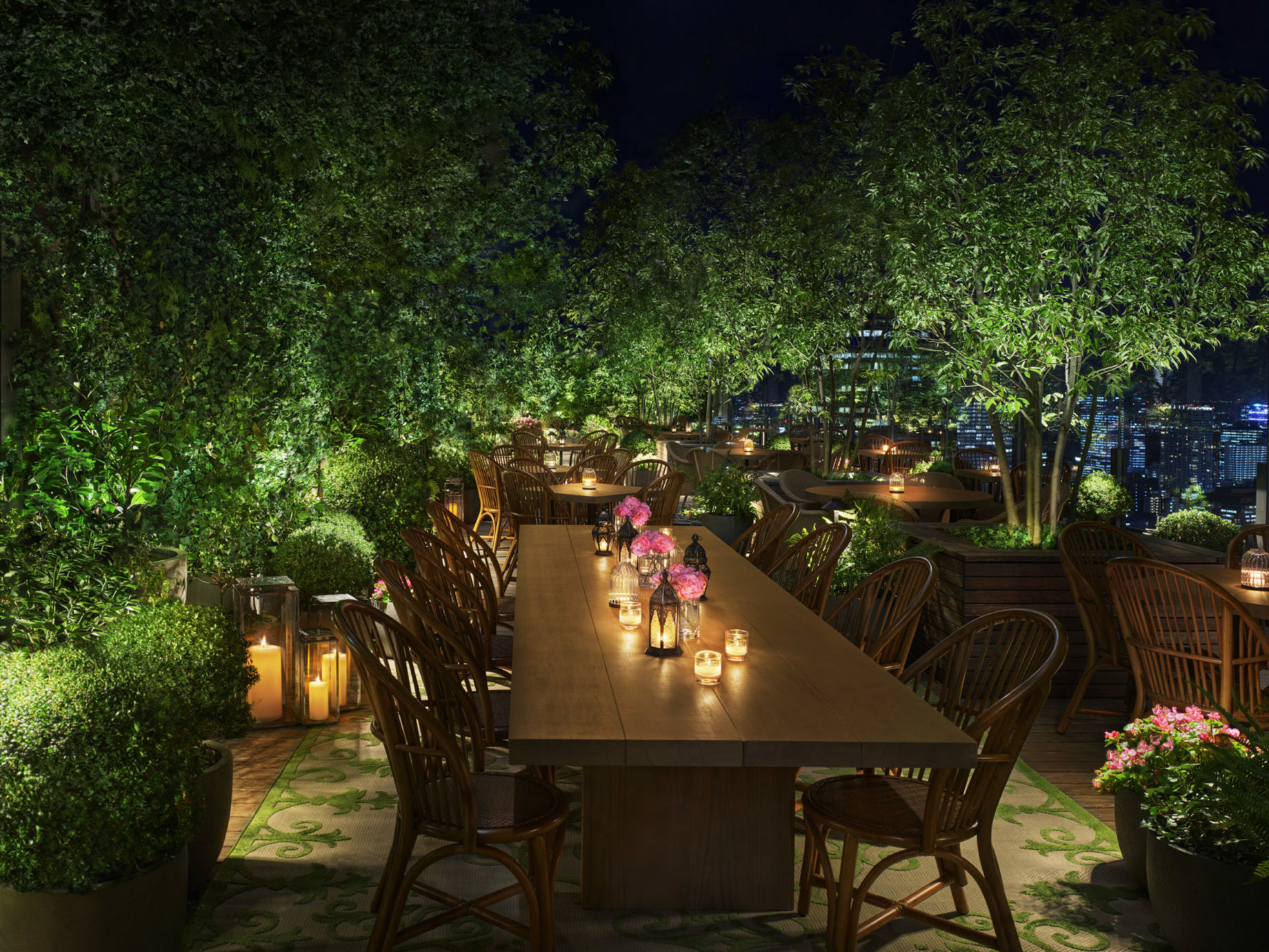 The Tokyo EDITION Toranomon Hotel – Tokyo, Japan – The Jade Room Garden Terrace Seating