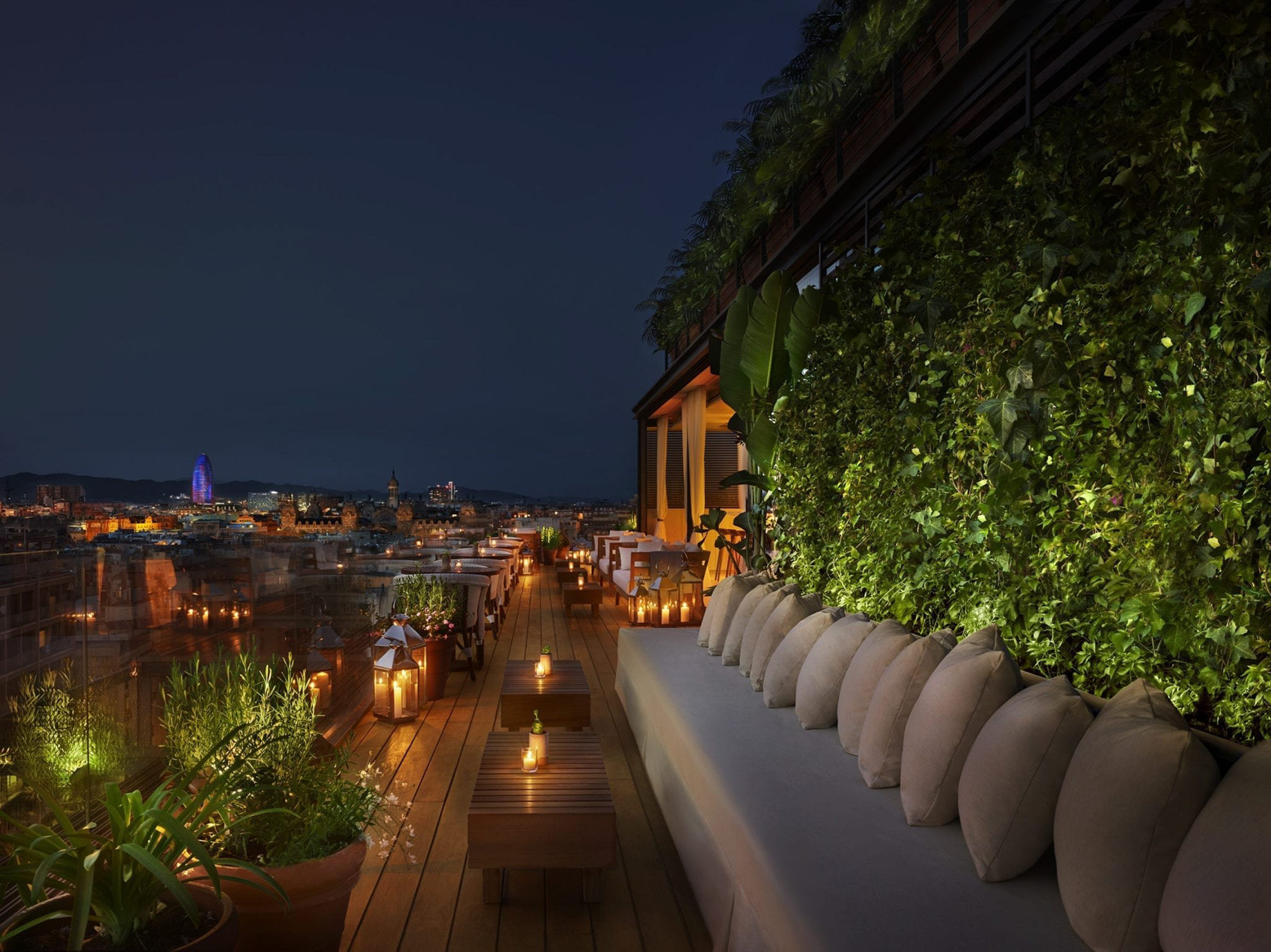 The Barcelona EDITION Hotel – Barcelona, Spain – The Roof Terrace Night