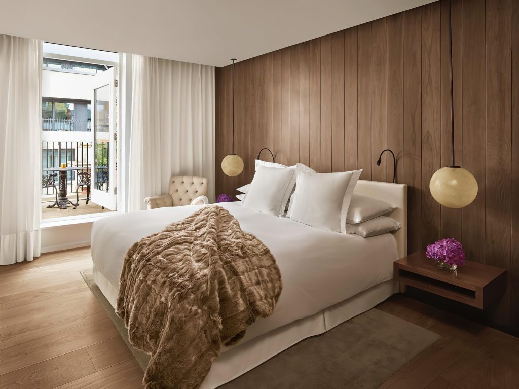 The London EDITION Hotel - London, United Kingdom - Guest Bedroom and Terrace