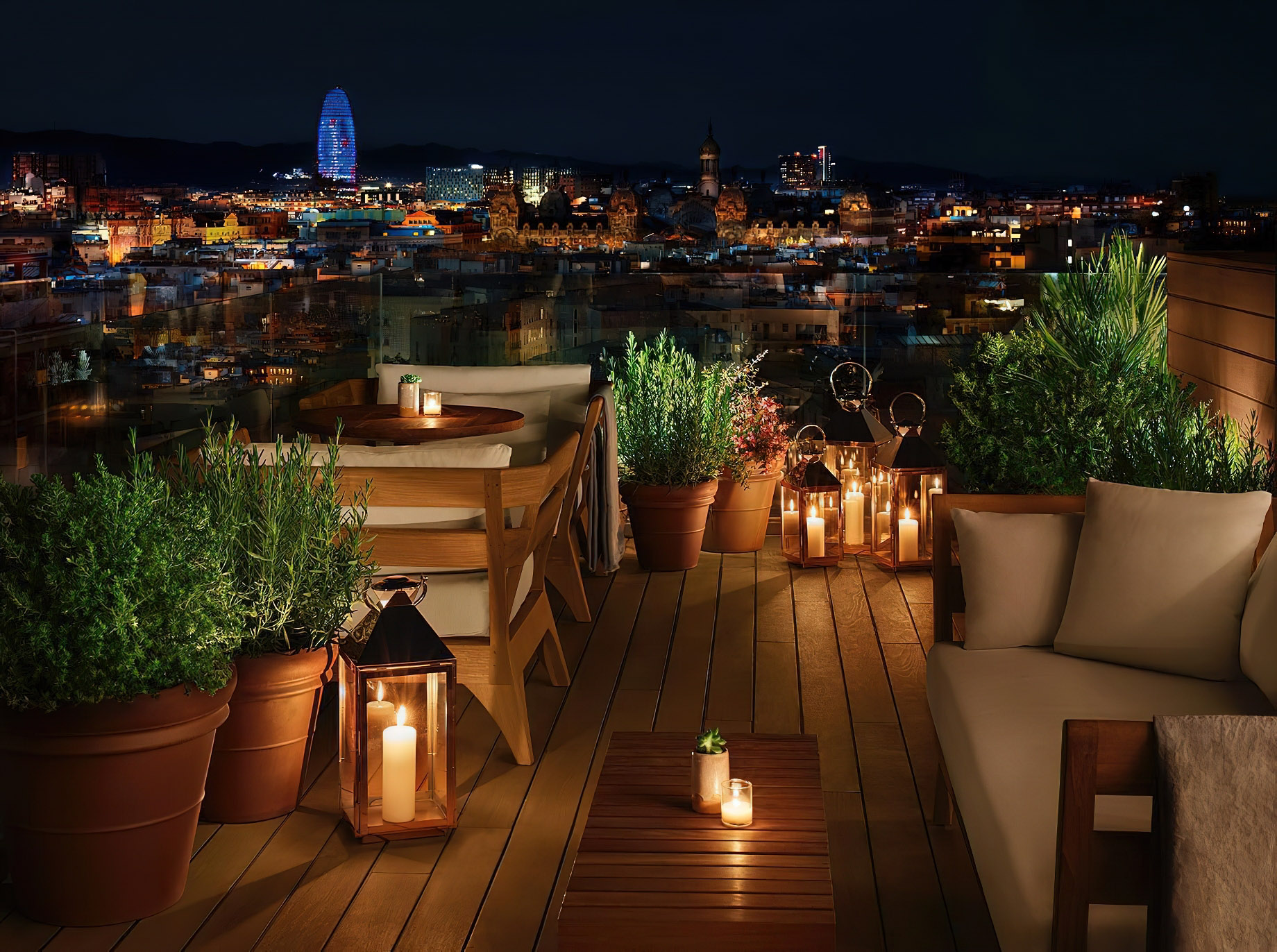 The Barcelona EDITION Hotel – Barcelona, Spain – The Roof Terrace Night