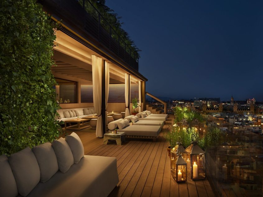 The Barcelona EDITION Hotel - Barcelona, Spain - The Roof Terrace Night