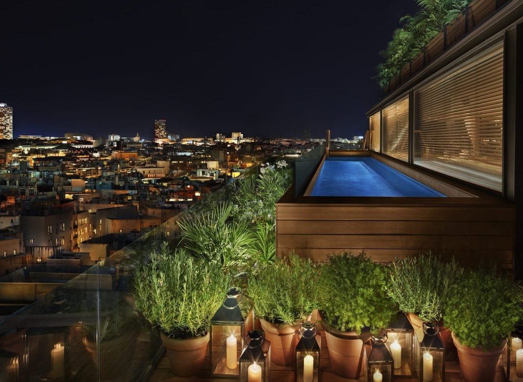 The Barcelona EDITION Hotel - Barcelona, Spain - The Roof Pool Night
