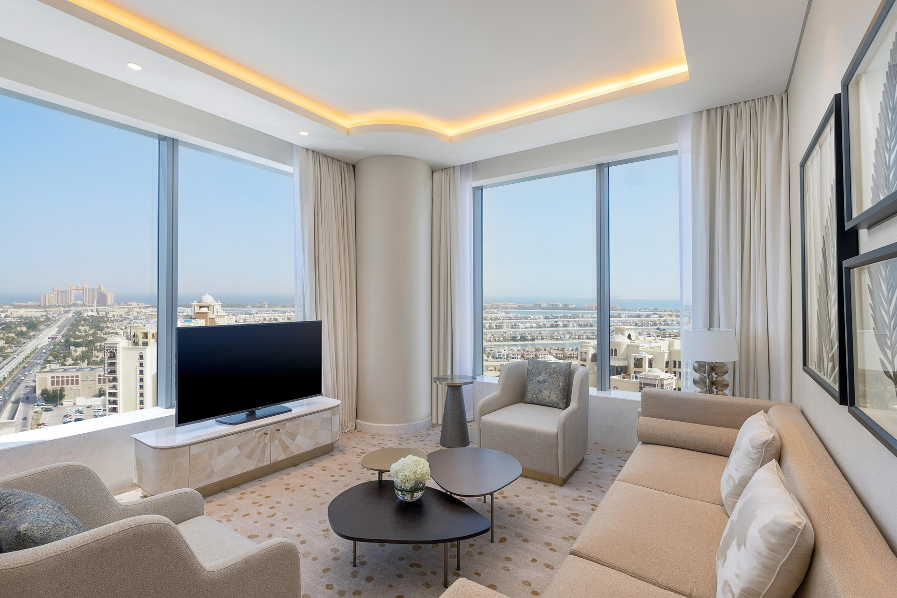 The St. Regis Dubai The Palm Jumeirah Hotel – Dubai, UAE – Metropolitan Suite Living Room View